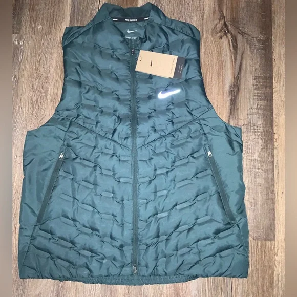 Nike Therma-FIT Down Fill Repel AeroLoft Running Vest Teal FB7542-328 Men's SZ M - Picture 2 of 11